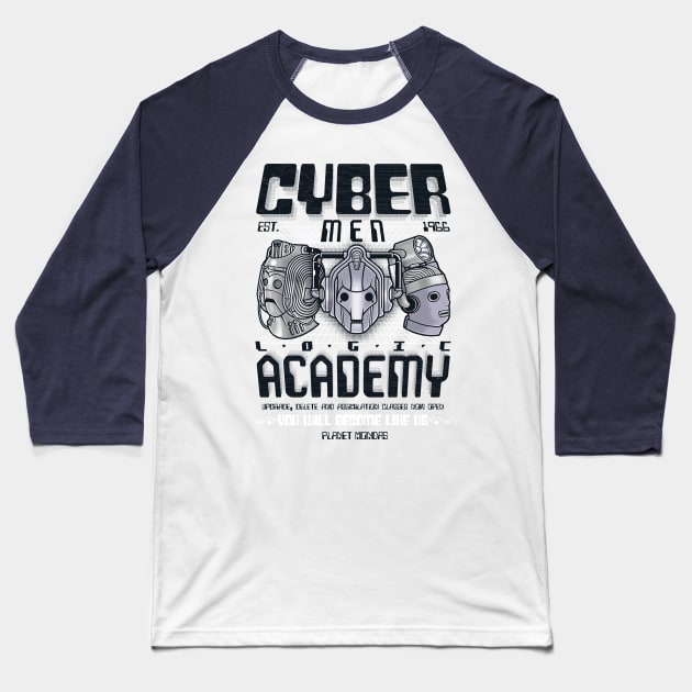 Cybermen Academy Baseball T-Shirt by Arinesart